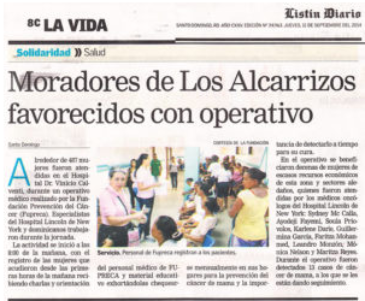 Moradores de Los Alcarrizos favorecidos con operativo