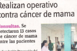 Realizan Operativo contra el Cáncer de Mama