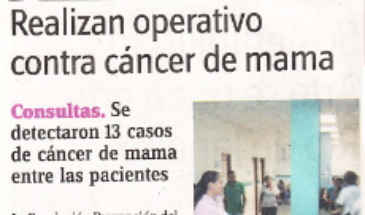 Realizan Operativo contra el Cáncer de Mama