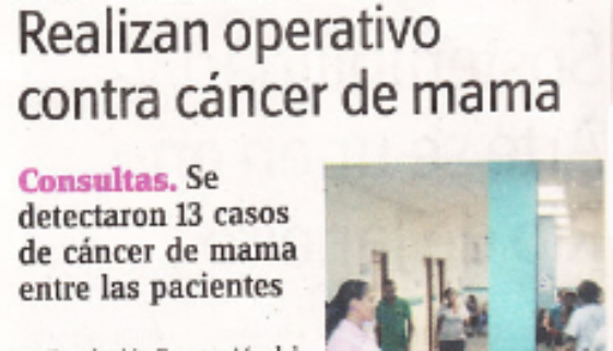Realizan Operativo contra el Cáncer de Mama