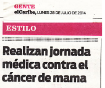 Realizan jornada médica contra el Cáncer de Mama