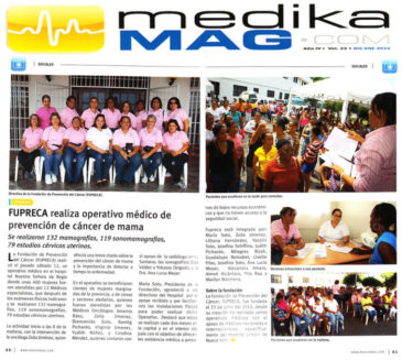 FUPRECA realiza operativo médico de prevención de Cáncer de Mama